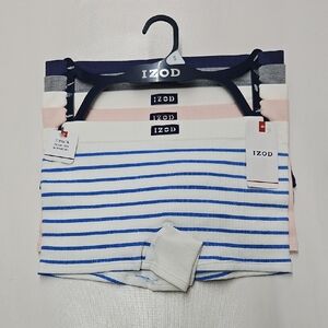 IZOD Woman's Seamless Boyshorts Set - Blue, Pink, Gray
